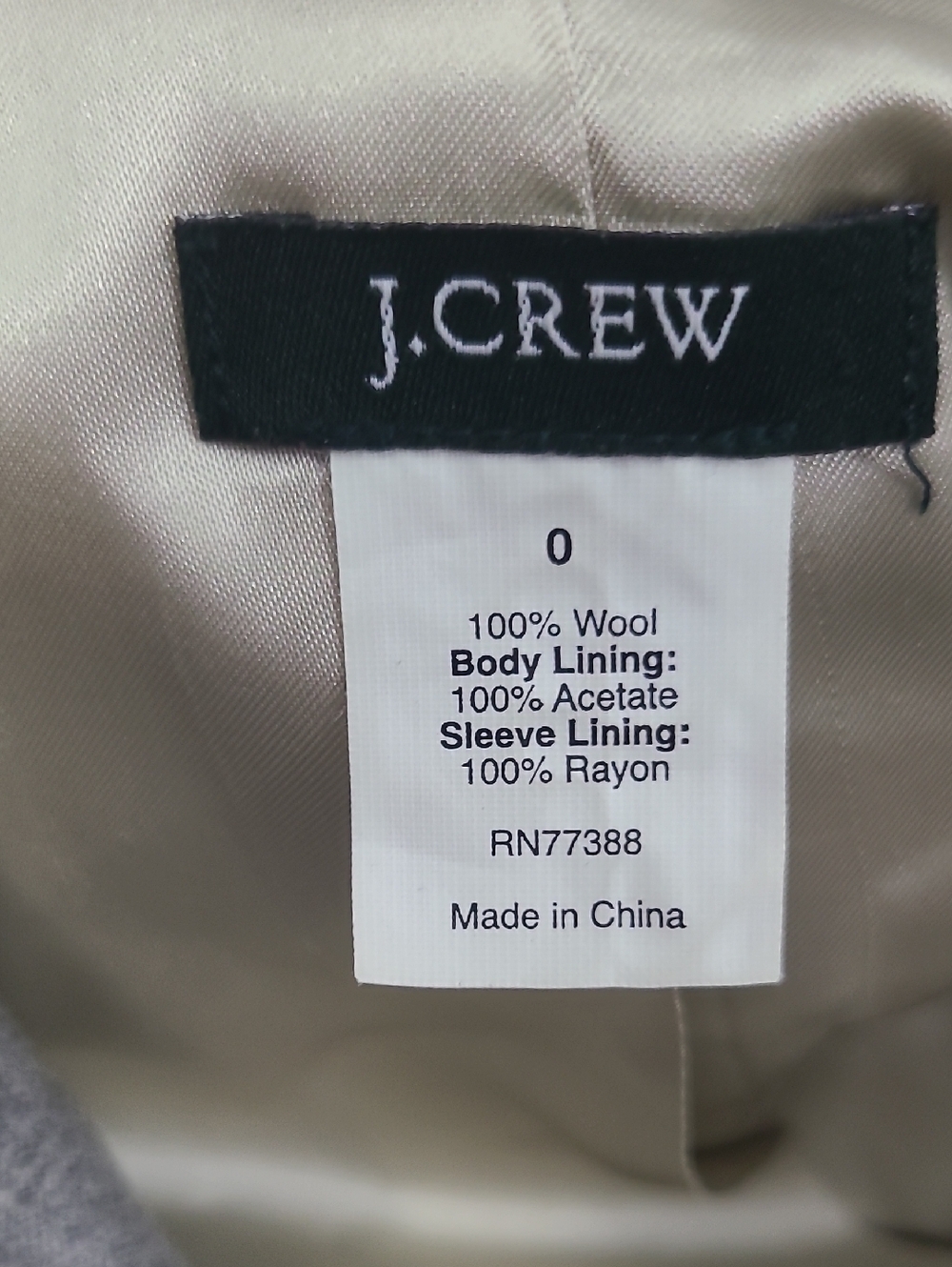 J. Crew Women's Schoolboy Blazer Style #18271 100% Wool Sz 0 - Picture 5 of 11